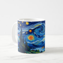 Die stürmische Nacht über den ruhigen Ozean Kaffeetasse