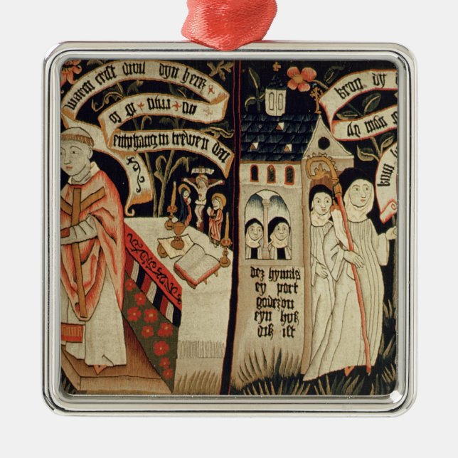 Die Suche nach Wahrheit, Deutscher, c.1490 Silbernes Ornament (Vorne)