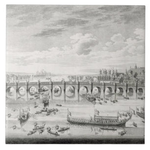 Die Südostaussicht von Westminster-Brücke - BO Fliese