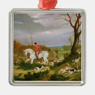 Die Suffolk-Jagd - gehend, nahe Herringswel zu Silbernes Ornament