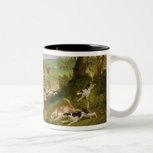 Die Suffolk-Jagd - gehend, nahe Herringswel zu Zweifarbige Tasse