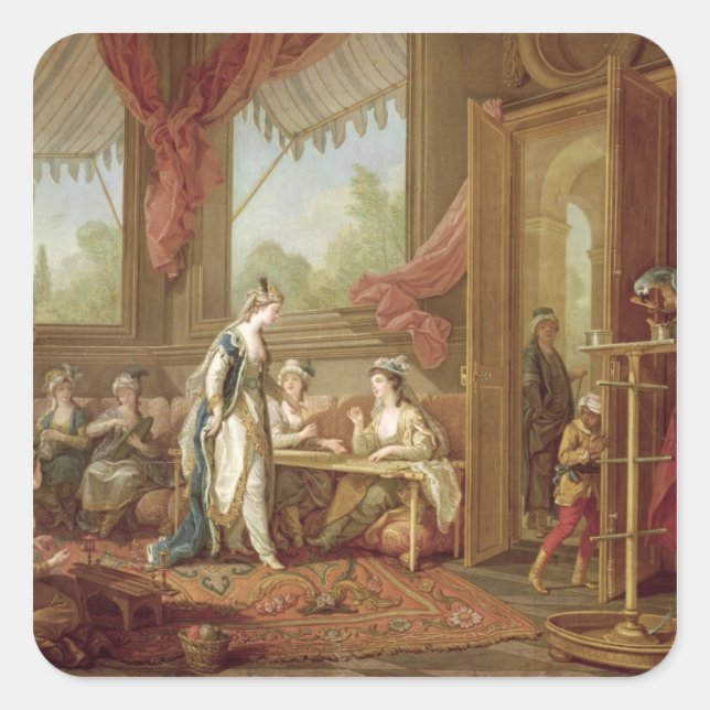 Die Sultana-Orderteppiche Quadratischer Aufkleber (Vorderseite)