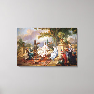 Die Sultana von ihren Eunuchs serviert Leinwanddruck