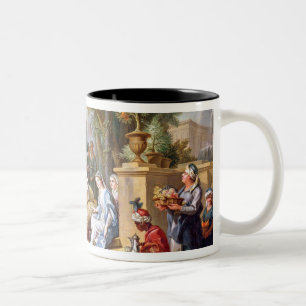 Die Sultanine gedient von ihren Eunuchen Zweifarbige Tasse