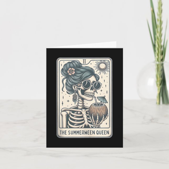 Die Summerween Queen Tarot Card, Hexenhase Karte (Vorderseite)