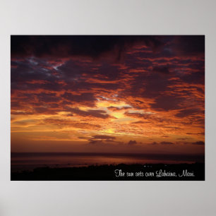 Die sun-Sets über Lahaina, Maui Poster