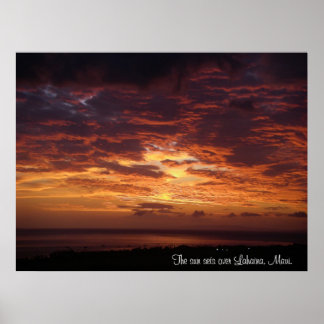Die Sun-Sets über Lahaina, Maui Poster