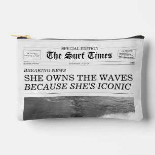 Die Surf Times-Zeitung. Sie beherrscht die Wellen Zubehörtasche
