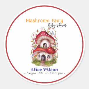 Die süße Mashroom-Fee ist auf dem Weg Runder Aufkleber