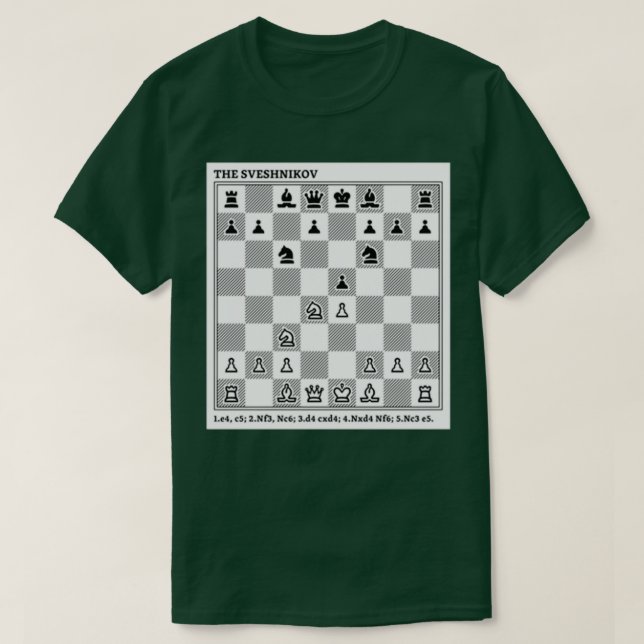 Die sveschnikow die sizilianische Verteidigung  T-Shirt (Design vorne)