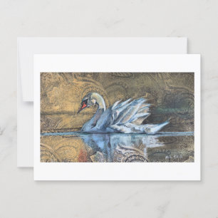 Die Swan-Malerei Postkarte