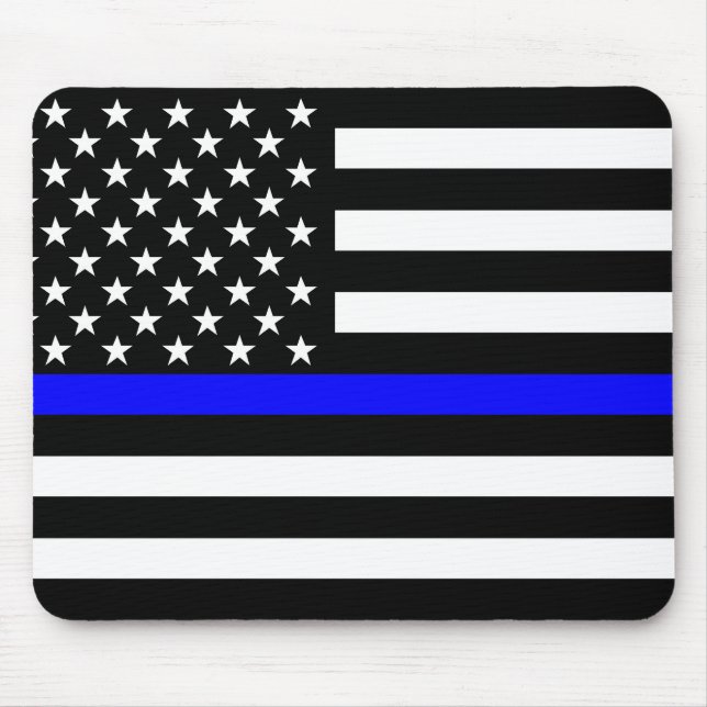 Die symbolische bläuliche Flagge der blauen Linie  Mousepad (Vorne)
