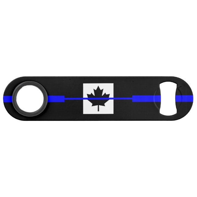 Die symbolische dünne blaue Linie auf kanadischer  Speed Flaschenöffner (Vorderseite (Horizontal))