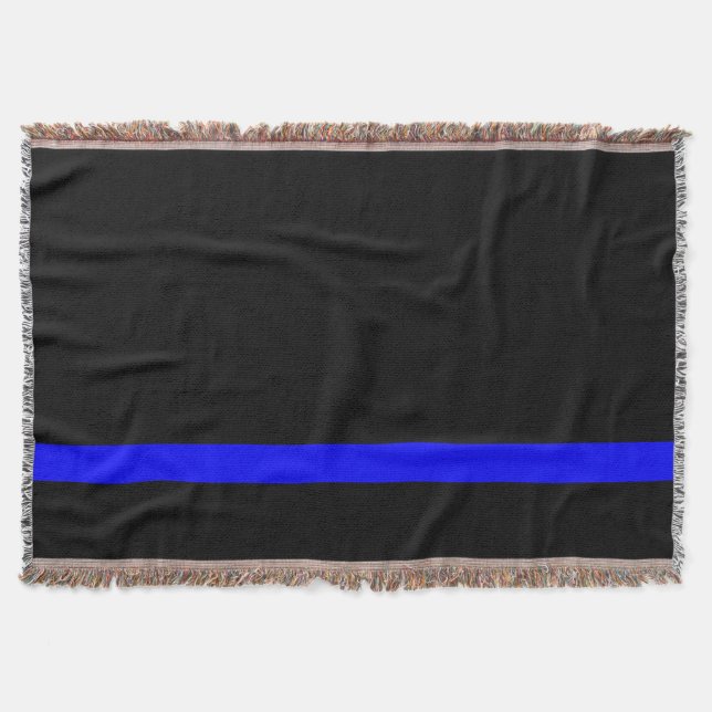 Die symbolische dünne blaue Linie auf schwarz Decke (Vorderseite)