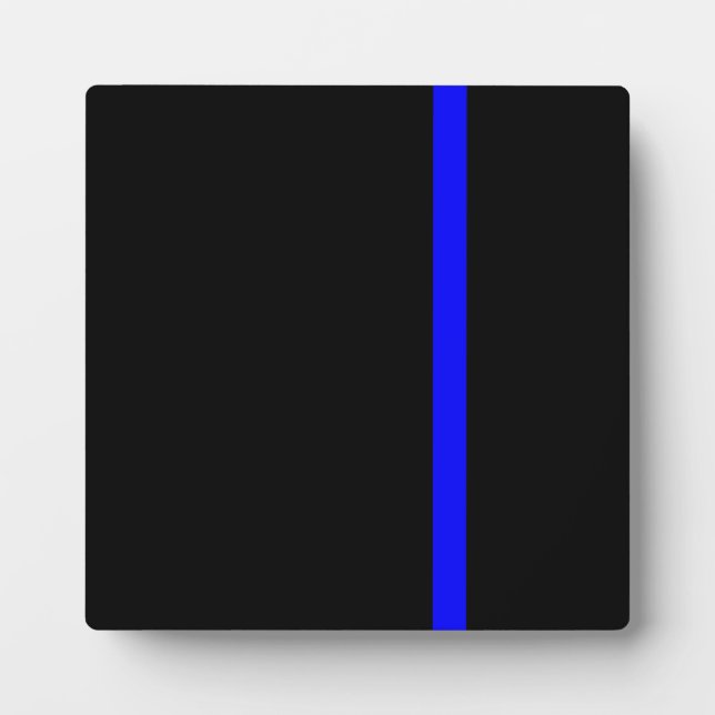 Die symbolische dünne blaue Linie auf schwarz Fotoplatte (Vorderseite)