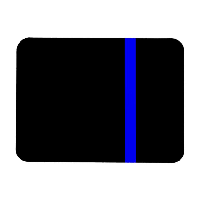 Die symbolische dünne blaue Linie auf schwarz Magnet (Horizontal)