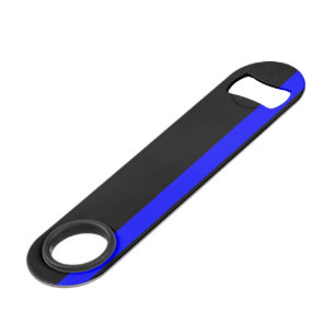 Die symbolische dünne blaue Linie auf schwarz Speedflaschenöffner