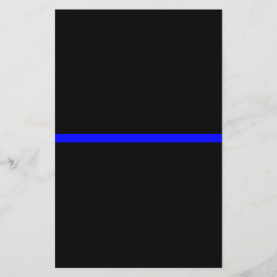 Die symbolische dünne blaue Linie auf solidem Schw Flyer