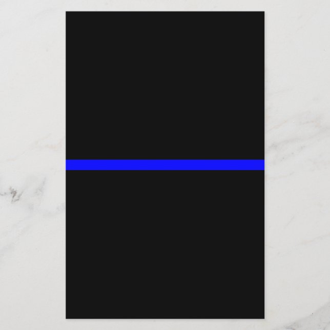 Die symbolische dünne blaue Linie auf solidem Schw Flyer (Vorne)