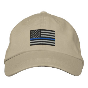 Die symbolische dünne blaue Linie auf US-Flagge Bestickte Baseballkappe