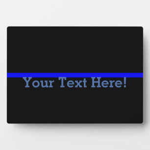 Die symbolische dünne blaue Linie personalisieren Fotoplatte