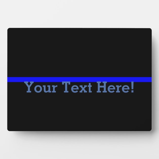 Die symbolische dünne blaue Linie personalisieren  Fotoplatte (Vorderseite)