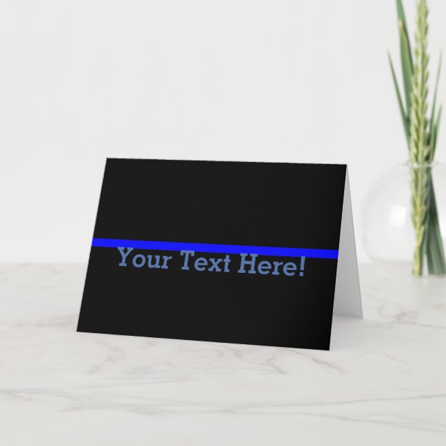 Die symbolische dünne blaue Linie personalisieren  Karte (Vorderseite)