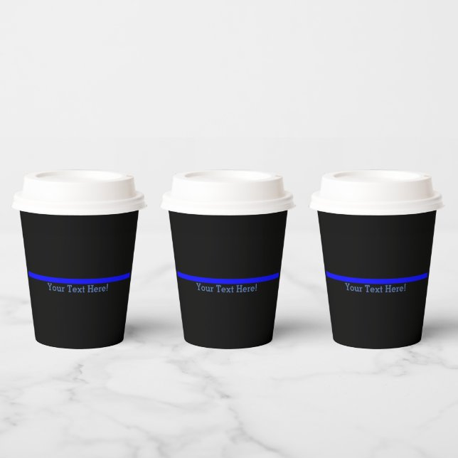 Die symbolische dünne blaue Linie personalisieren  Pappbecher (Multi)