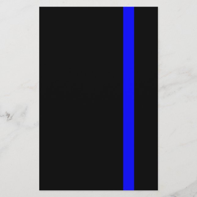 Die symbolische dünne blaue Linie vertikal Briefpapier (Vorderseite)