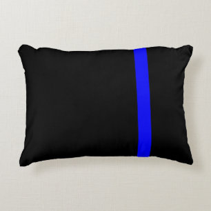 Die symbolische dünne blaue Linie vertikal Dekokissen