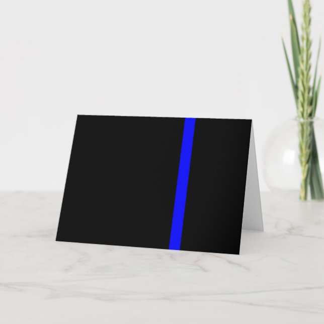 Die symbolische dünne blaue Linie vertikal Karte (Vorderseite)