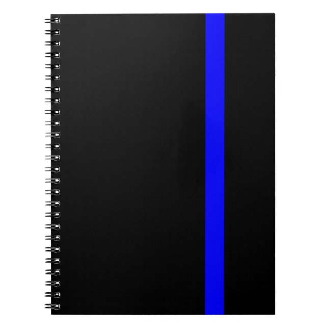 Die symbolische dünne blaue Linie vertikal Notizblock (Vorderseite)