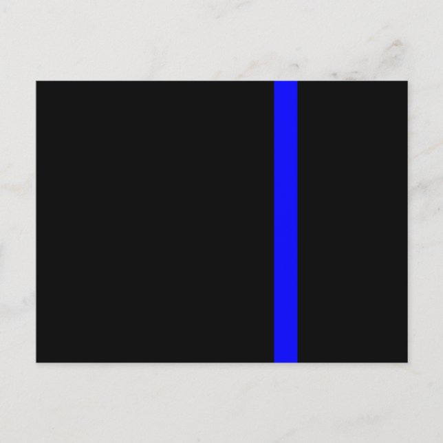 Die symbolische dünne blaue Linie vertikal Postkarte (Vorderseite)