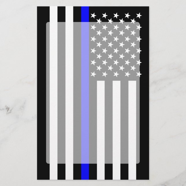 Die symbolische dünne Blue Line-amerikanische Briefpapier (Vorderseite)