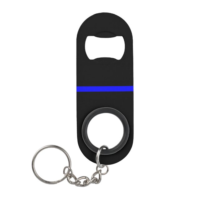 Die symbolische dünne Blue Line-Aussage Schlüsselbund Flaschenöffner (Vorderseite)