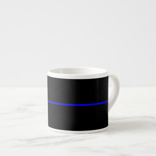 Die symbolische dünne Blue Line-Grafik Espressotasse