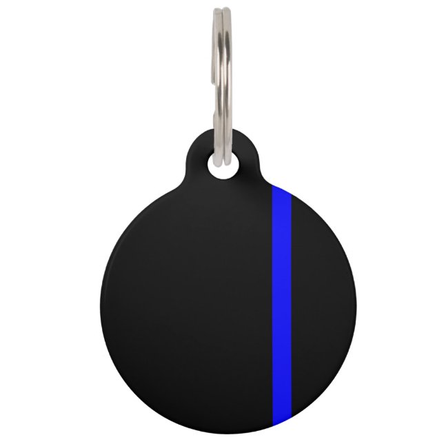 Die symbolische dünne Blue Line-Vertikale-Art Haustiermarke (Vorderseite)