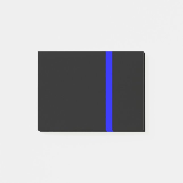 Die symbolische dünne Blue Line-Vertikale Post-it Klebezettel (Vorderseite)