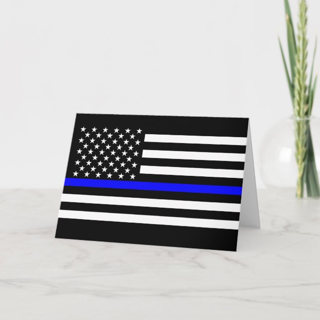 Die symbolische dünne grafische US Flagge Blue Karte (Vorderseite)