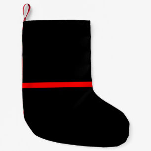 Die symbolische dünne rote Linie auf solidem Schwa Kleiner Weihnachtsstrumpf