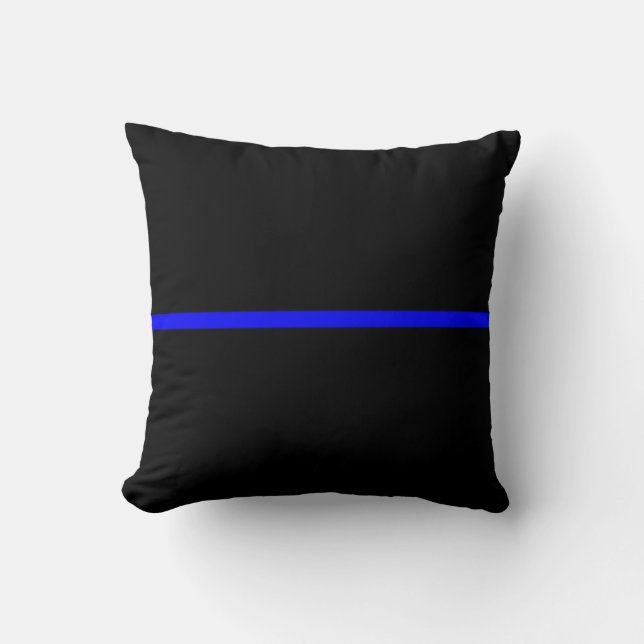 Die symbolische Thin Blue Line-Anweisung Kissen (Vorderseite)