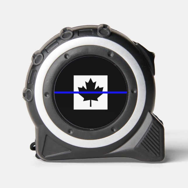 Die symbolische Thin Blue Line auf kanadischem Aho Maßband (Vorderseite)