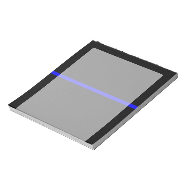Die symbolische Thin Blue Line Grafik Notizblock (Rotiert)