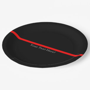 Die symbolische Thin Red Line personalisieren dies Pappteller
