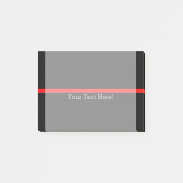 Die symbolische Thin Red Line personalisieren dies Post-it Klebezettel (Vorderseite)