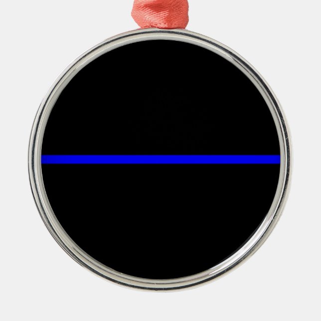 Die symbolträchtige, blauen Linien Silbernes Ornament (Vorne)