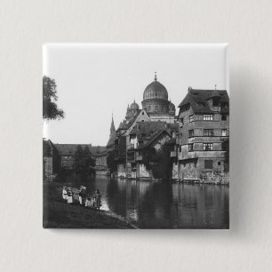 Die Synagoge in Nürnberg, c.1910 Button