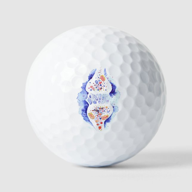 Die Synapse und das Nervenimpuls Poster Fleece bl Golfball (Vorderseite)