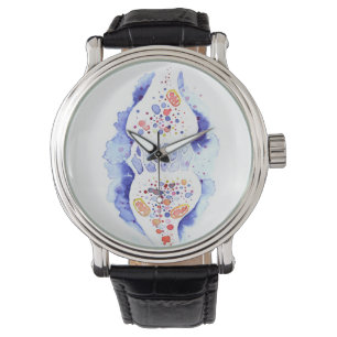 Die Synapse und die Nervenimpulse Leinwand drucken Armbanduhr