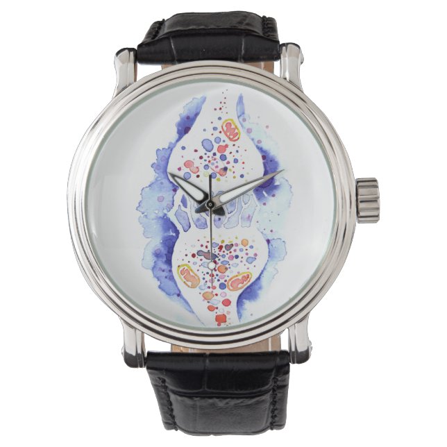Die Synapse und die Nervenimpulse Leinwand drucken Armbanduhr (Vorderseite)